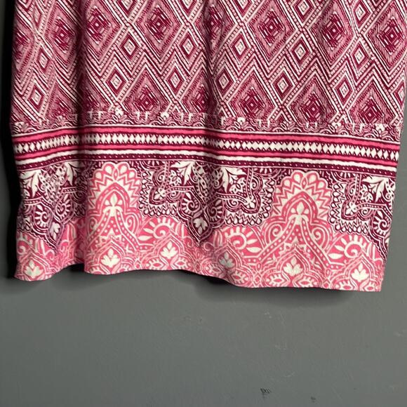 Skies Are Blue Dark Pink and White Sleeveless Tunic Size Small Petite - Picture 3 of 8